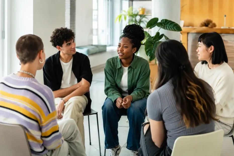 Educação emocional e social em conversa de grupo com escuta, convivência e tomada de decisão.