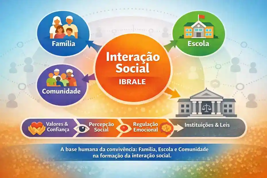 Interação social e formação humana no IBRALE dentro do ecossistema IBRALC: família, escola e comunidade na base da organização da vida social.