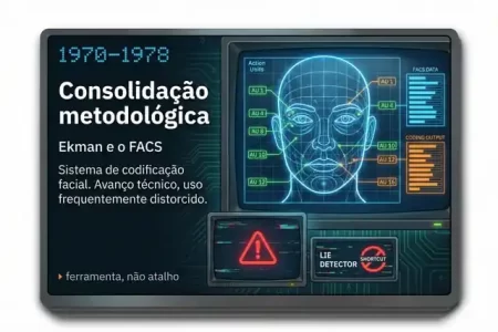 Representação visual do FACS desenvolvido por Paul Ekman entre 1970 e 1978 como sistema de codificação facial.